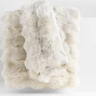 Crate & Barrel Textured Faux Fur Thro...