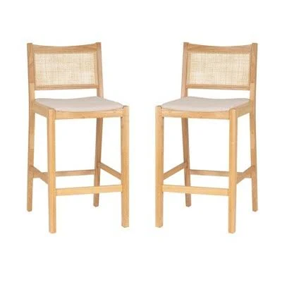 Powell Set of 2 Bessie Cane Barstools