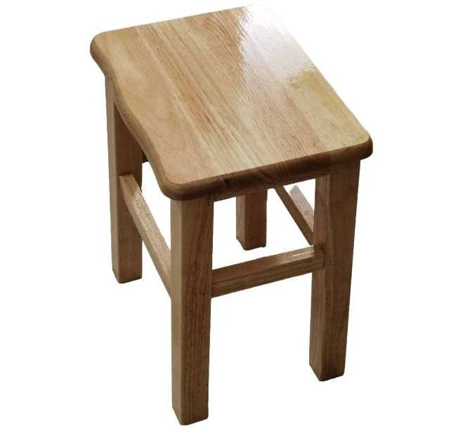 Rubberwood Square Seat Minimalist Bis...