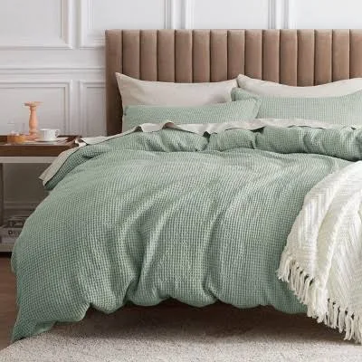 Bedsure GentleSoft Cotton Waffle Weav...