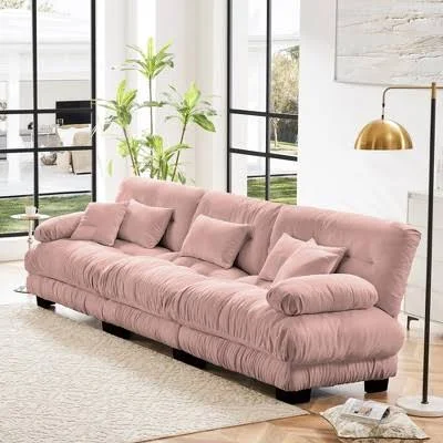 GDFStudio Chenille 3-Seater Sofa Couch