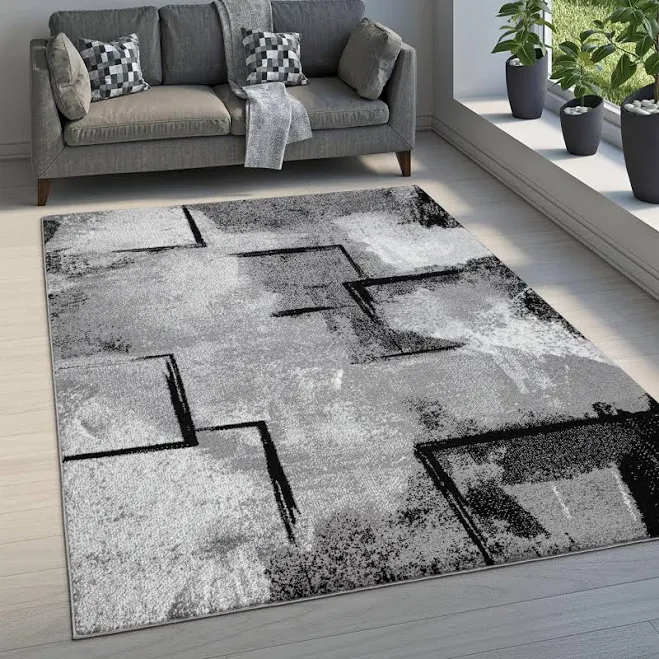 Grey White Modern Design Abstract Pai...