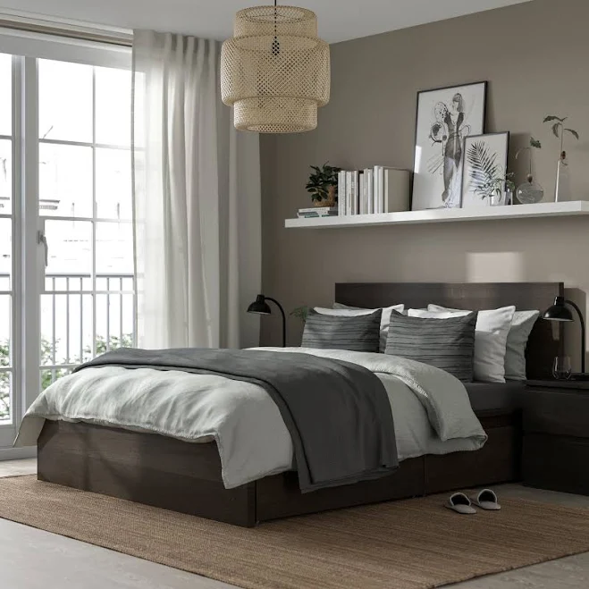 IKEA Malm High Bed Frame with 2 Stora...