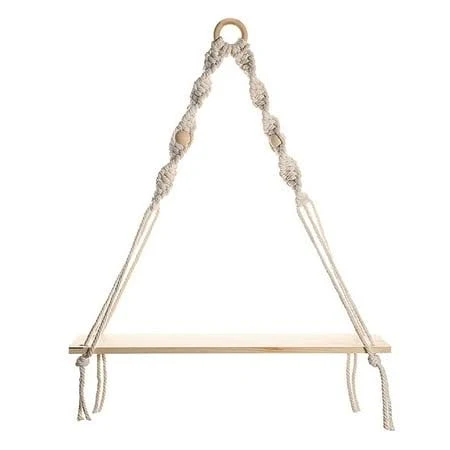 Macrame Hanging Wall Shelf