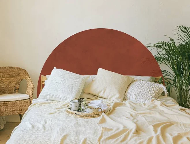 Modern Terracotta Arch headboard wall...