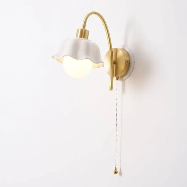 Ceramic Flower Wall Lamp