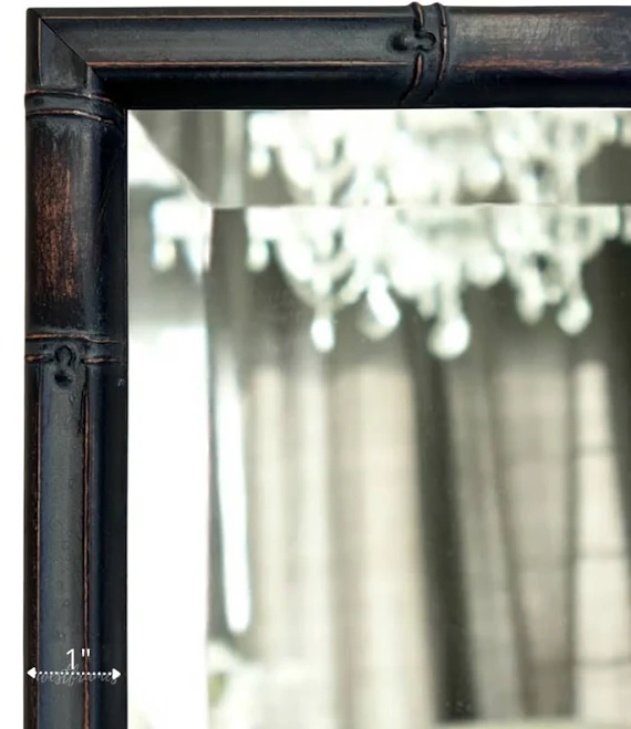 Modern Bamboo Aged Black Brown Patina...
