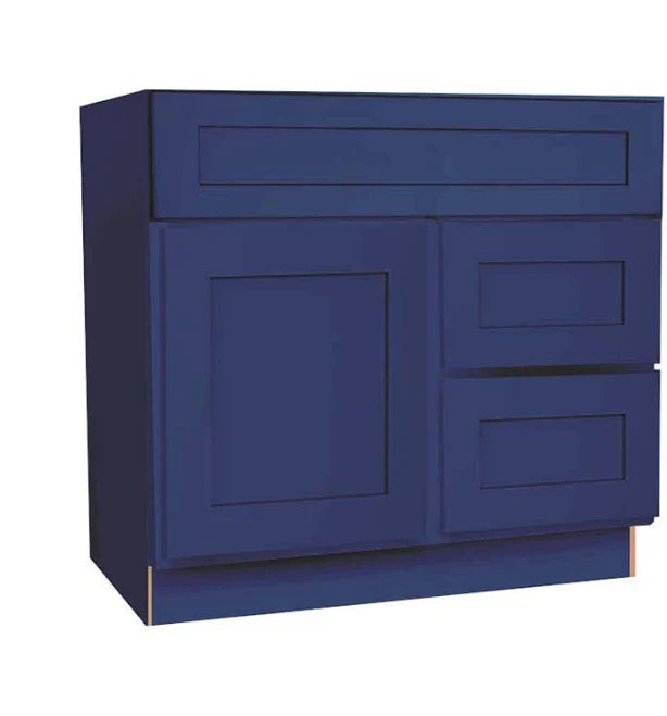 Navy Blue Shaker Vanity Sink Base Dra...
