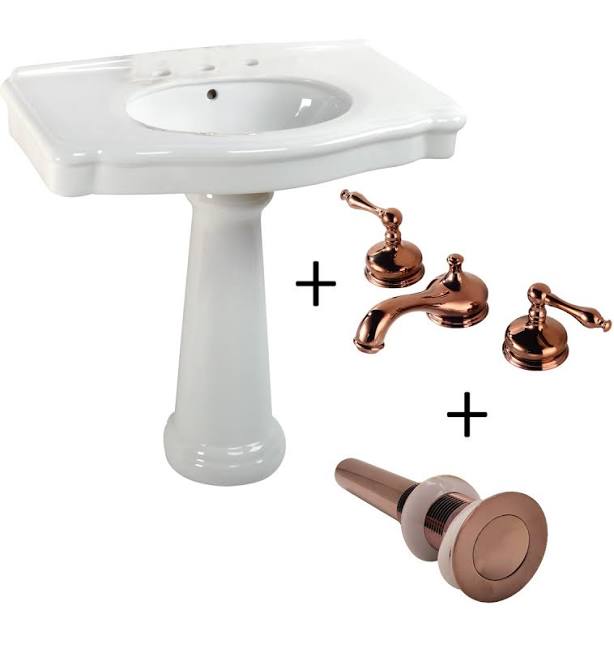 Renovators Supply White Pedestal Sink