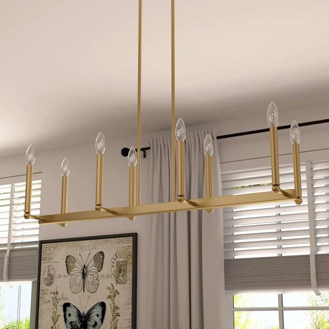 Acroma Modern Brass 8-Light Linear Ch...