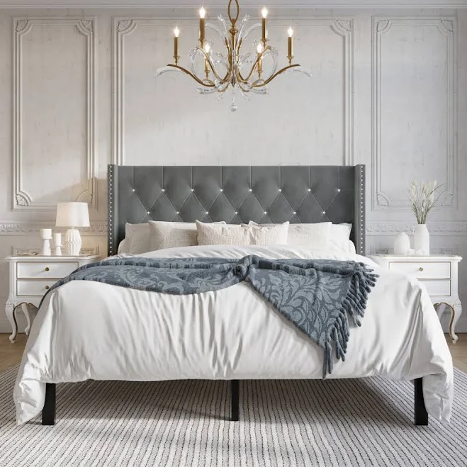 Castle Place Button Tufted Wingback V...
