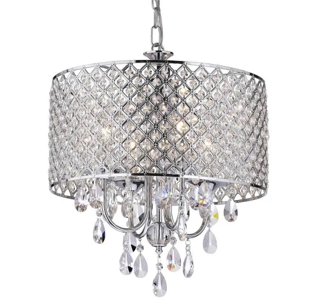 Edvivi Marya 4-Lights Chrome Round Cr...