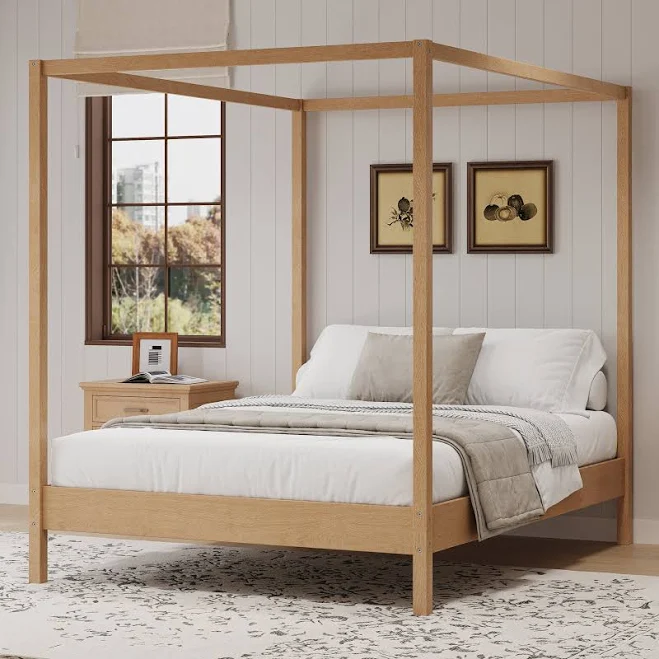 Euroco King Canopy Bed