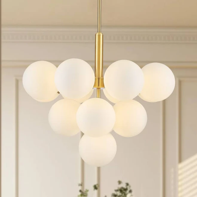 Modern 13-Light Dimmable Globe Chande...