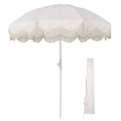 LAGarden 6Ft Fringe Patio Umbrella