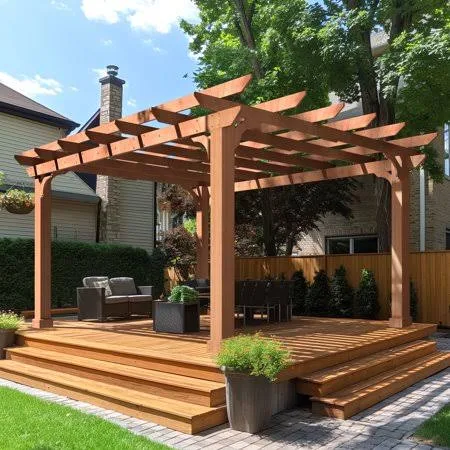 Veikous 12'x10' Cedar Wood Pergola