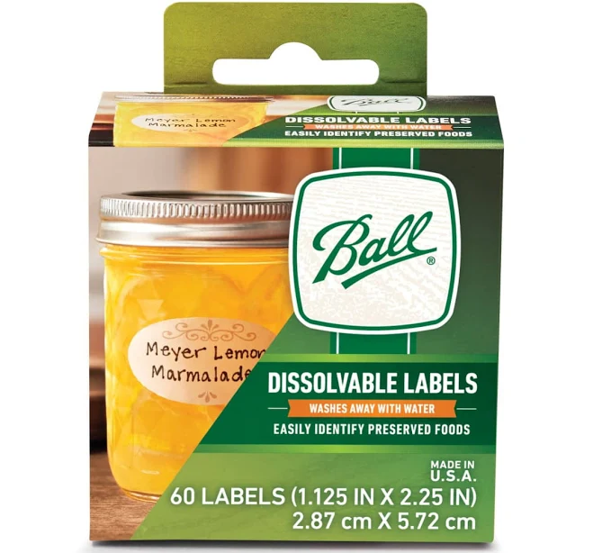 Ball Dissolvable Canning Labels