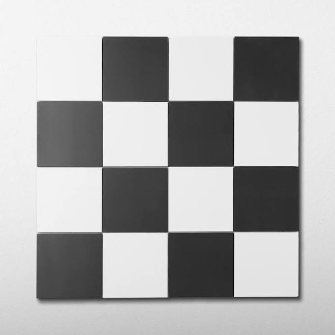 Black & White 4x4 Checker Porcelain M...