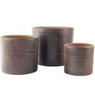 Cylinder Brown Terracotta Planters - ...