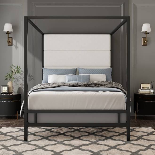 Euroco King Canopy Bed