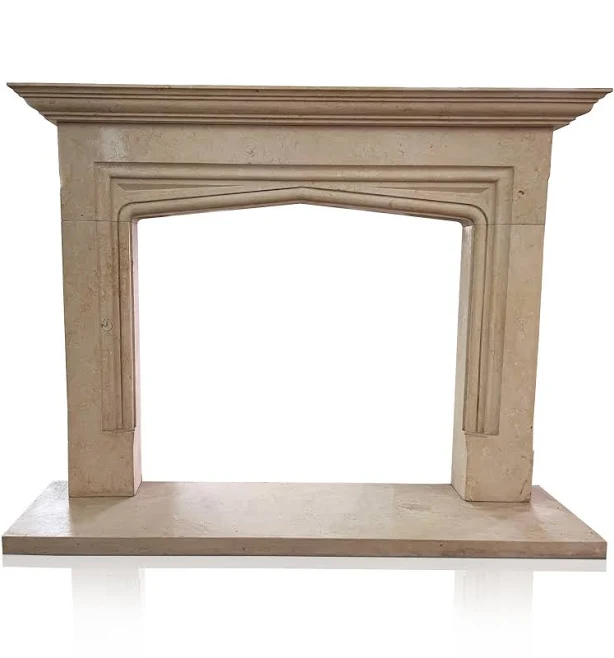 Beige Marble Mantelpiece