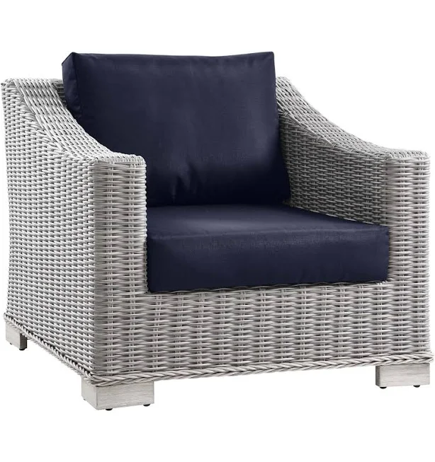 Conway Outdoor Patio Wicker Rattan Ar...