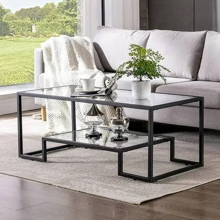Cosvalve Rectangle Glass Coffee Table...