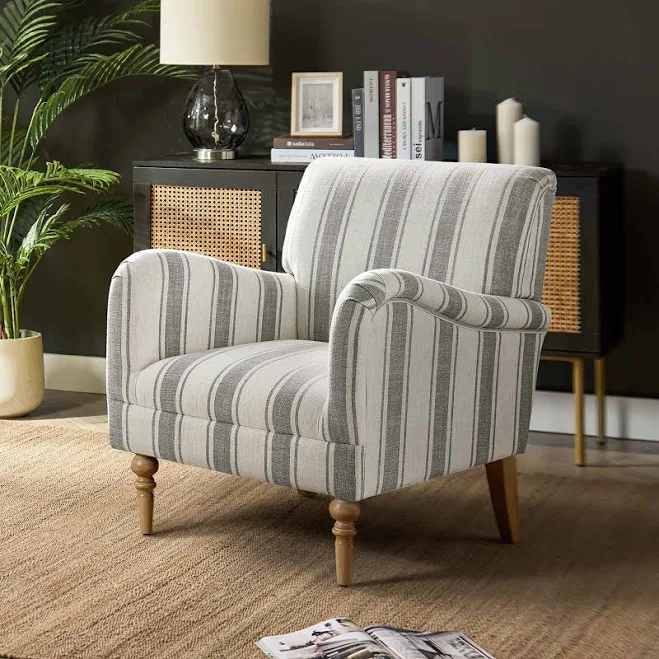 HULALA HOME Seip Modern Striped Arm C...