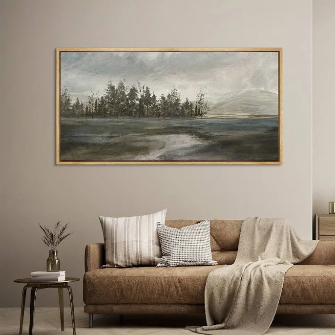 Large Framed Canvas Wall Art Forest L...