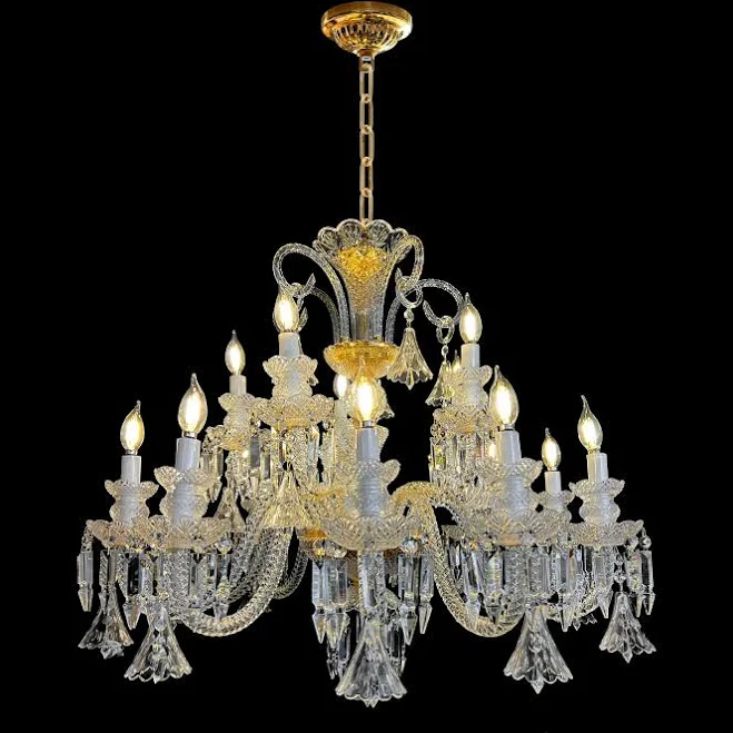 Luxury Gold Crystal Baroque Chandelier