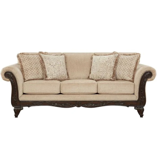 Roundhill Furniture Hernen Carved Woo...