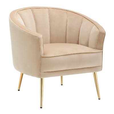 Tania Velvet Glam Accent Chair