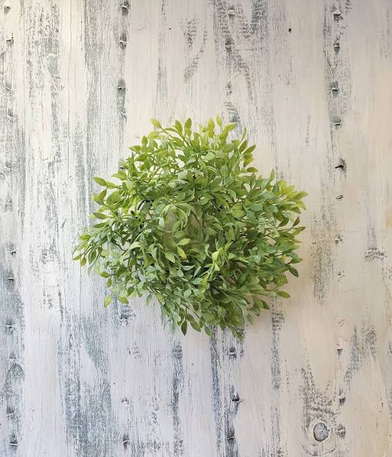 Faux Greenery Candle Ring, Small Leaf...