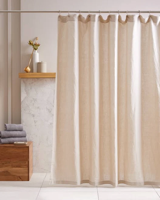 Quince European Linen Shower Curtain