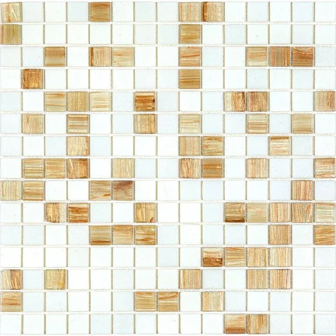 Tile Club Boho Brown and White Mixed ...