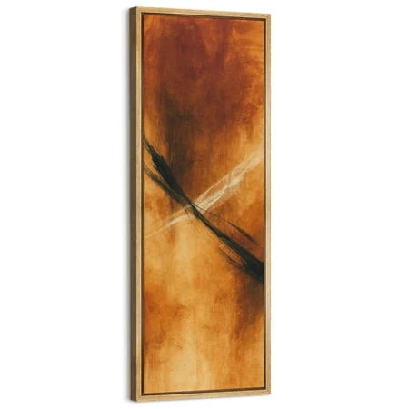 Abstract Orange Yellow Framed Canvas ...