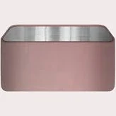 Blush Pink Velvet Brushed Silver Roun...