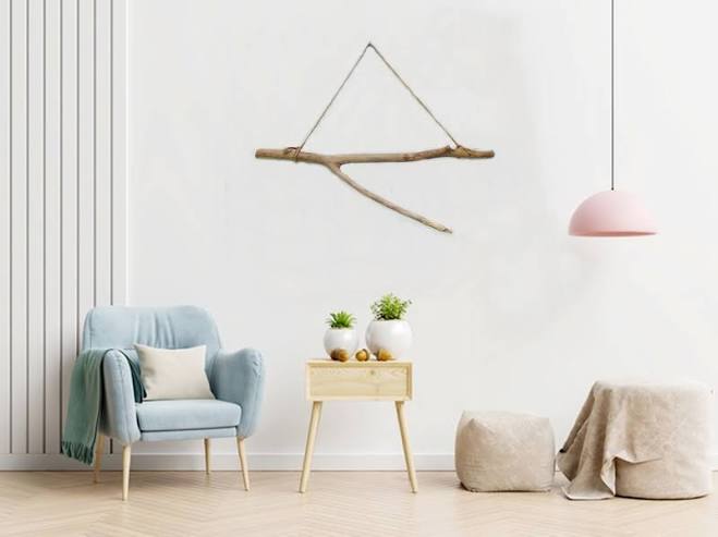 Sturdy Driftwood Branch, Rustic Wall ...
