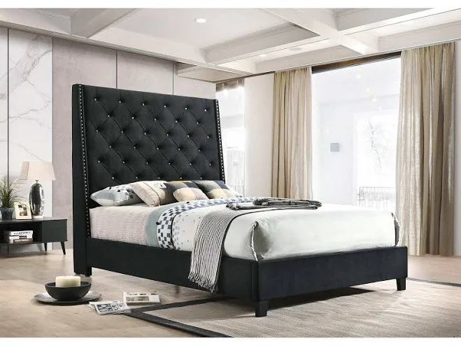 Crown Mark Chantilly Upholstered Bed