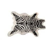 Luxe Zebra Black/White Faux Hide Area...