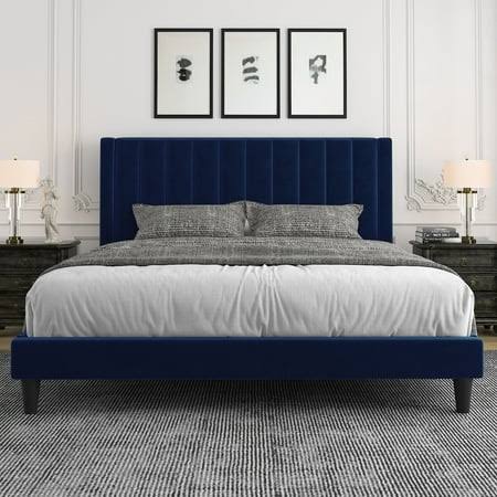 Allewie Platform Bed Frame/Velvet Uph...