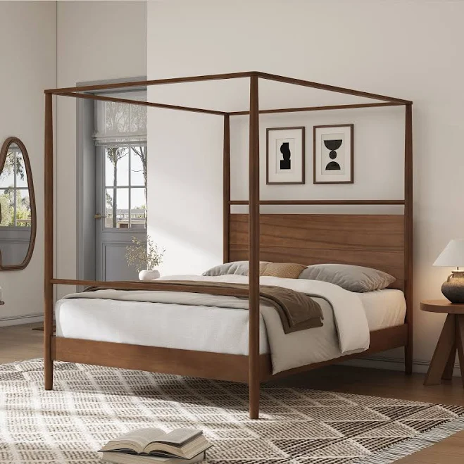 Euroco Wood Size Canopy Bed