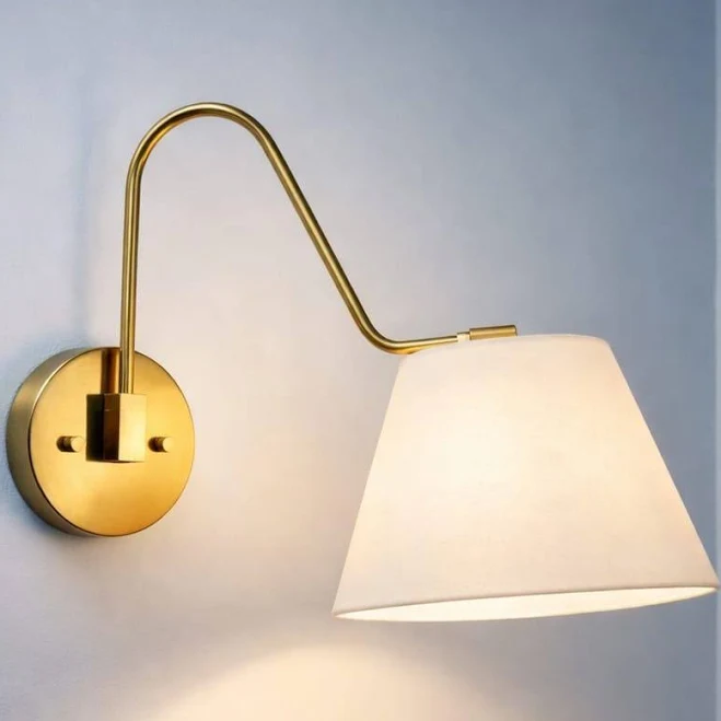 Modern Classic Brass Wall Sconce - Ad...