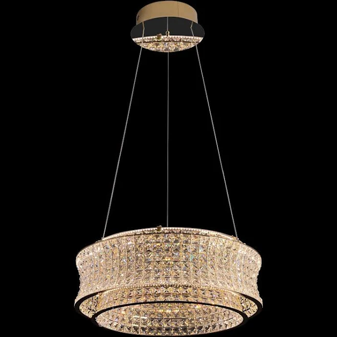 Modern Gold Crystal LED Round Chandelier