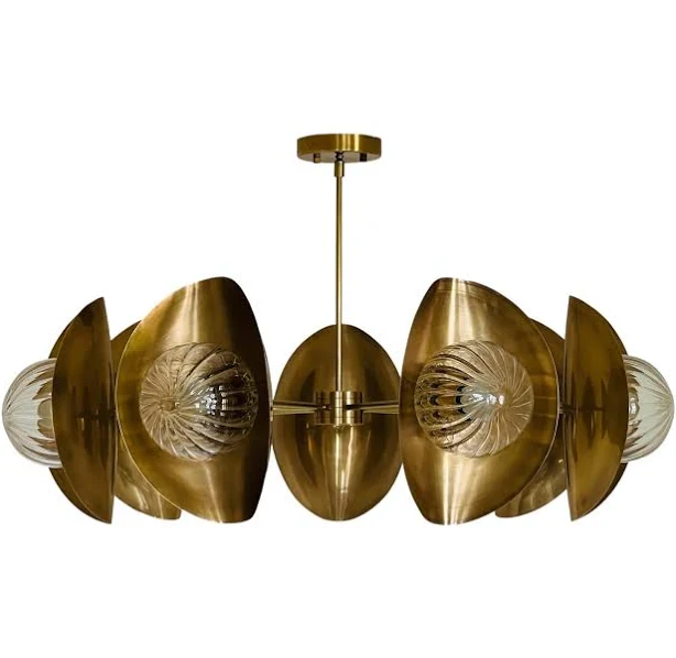 Raw Brass Sputnik Chandelier - Mid Ce...