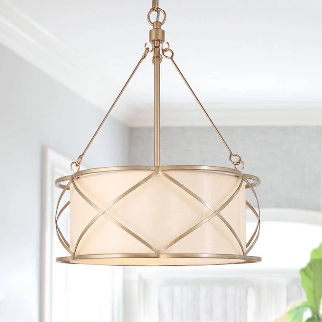 Uolfin Gold Drum Bedroom Chandelier
