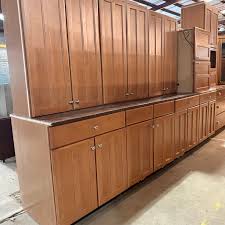9 Piece Set of Stained Kitchen Cabine...