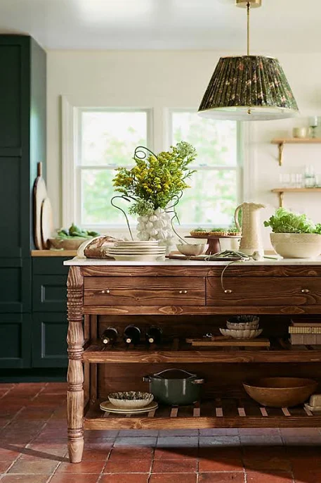 Anthropologie Spindle Marble-Top Kitc...
