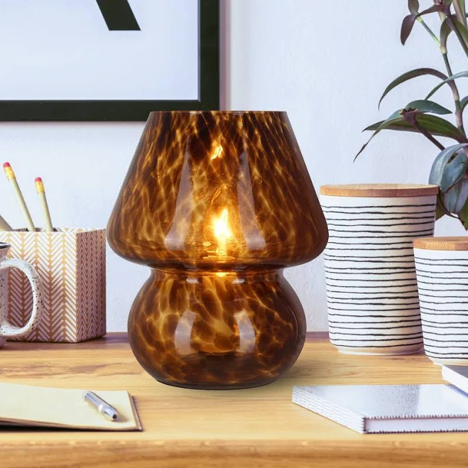 Catalina Lighting Mushroom Glass Tabl...