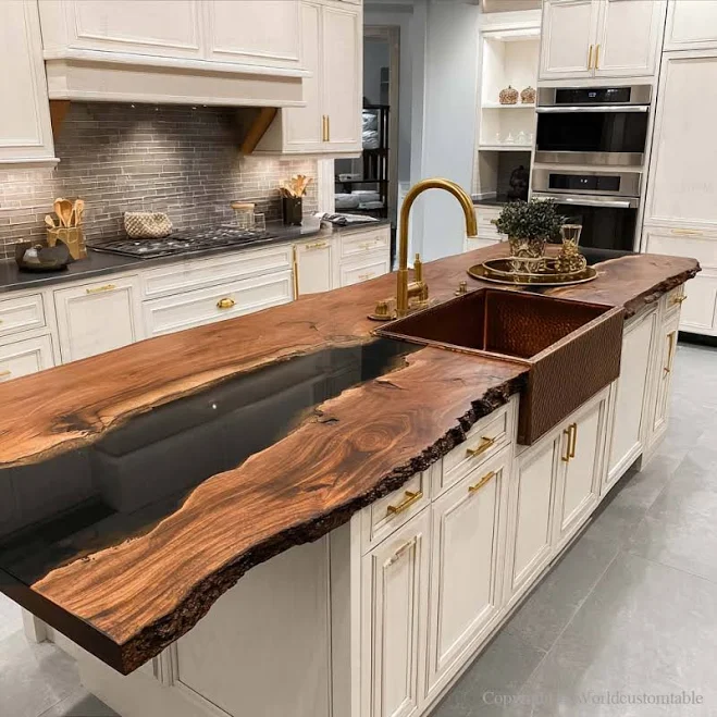 Custom Black Walnut Epoxy Resin Live ...